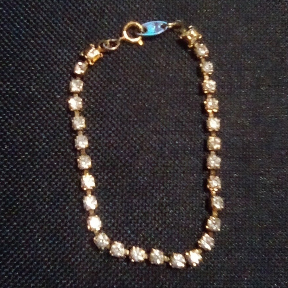 Vintage Avon Gold-Tone Rhinestone Tennis Bracelet - Picture 3 of 8